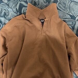 GAP Tan High-Collar Sweatshirt